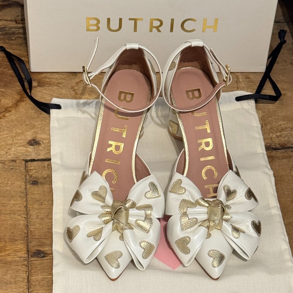 NEW W/BOX Butrich Bettina Bride Pump 7CM Size 38